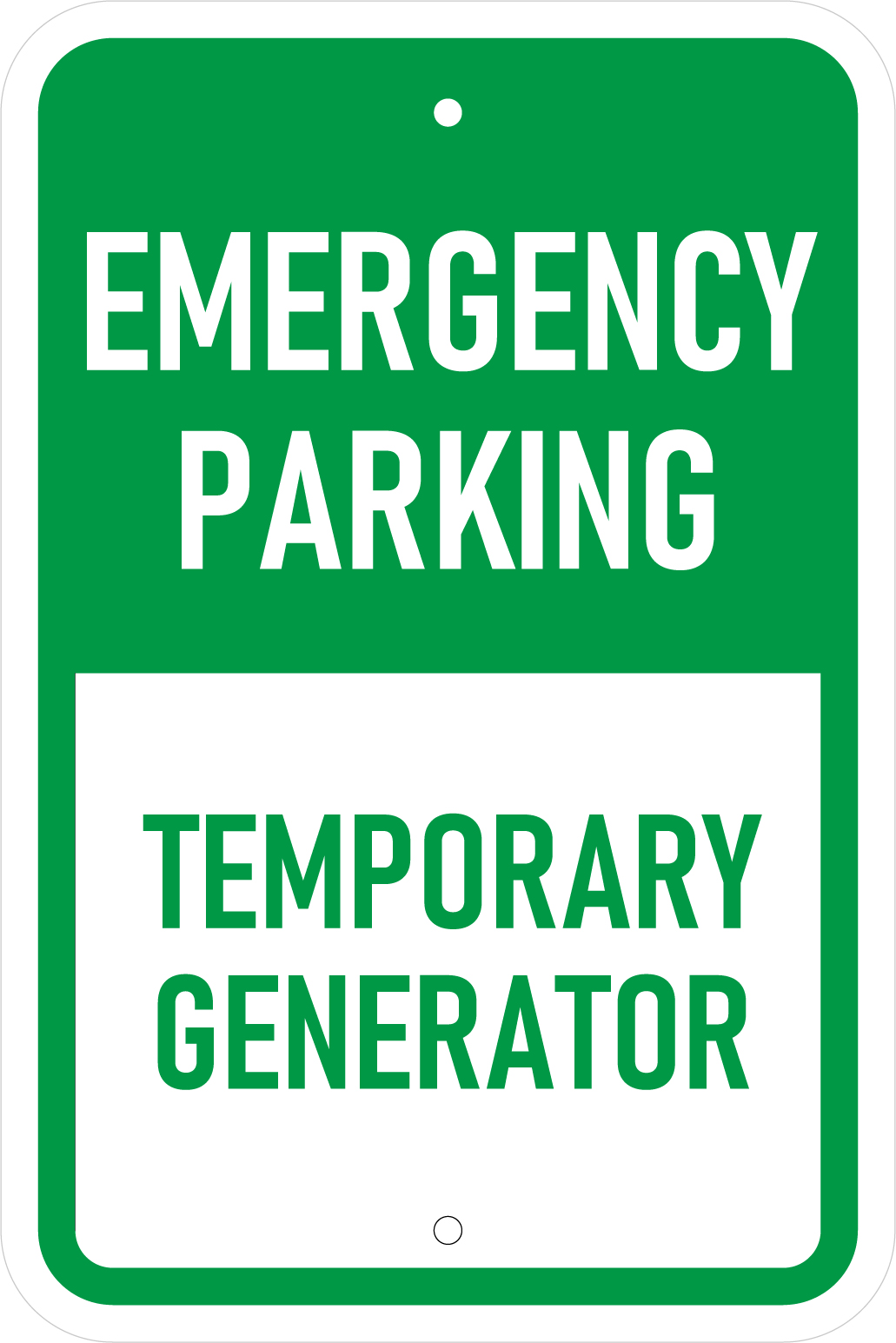 Emergency Parking Sign